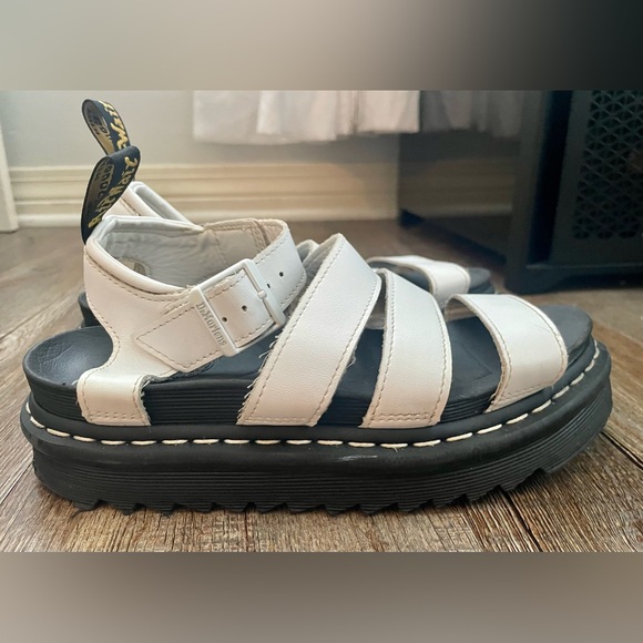 Doc Martens Sandals Blaire Women’s Size 6 Platform White Leather Gladiator - Picture 3 of 16